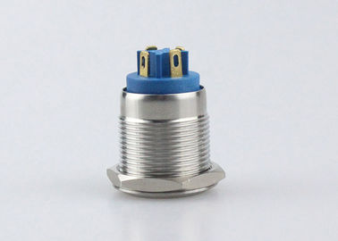 Platten-Berg-Drucktastenschalter 19mm Pin Terminal Silver Alloy 1NO des Selbstzurückstellen-LED